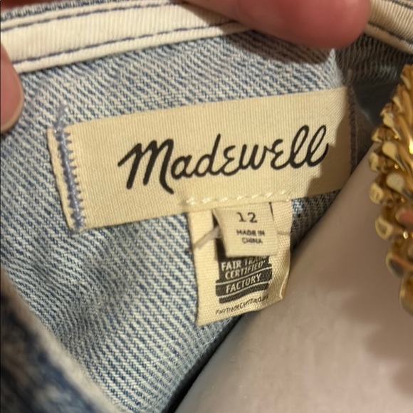 Madewell Blue Denim Crop Top - Picture 2 of 2